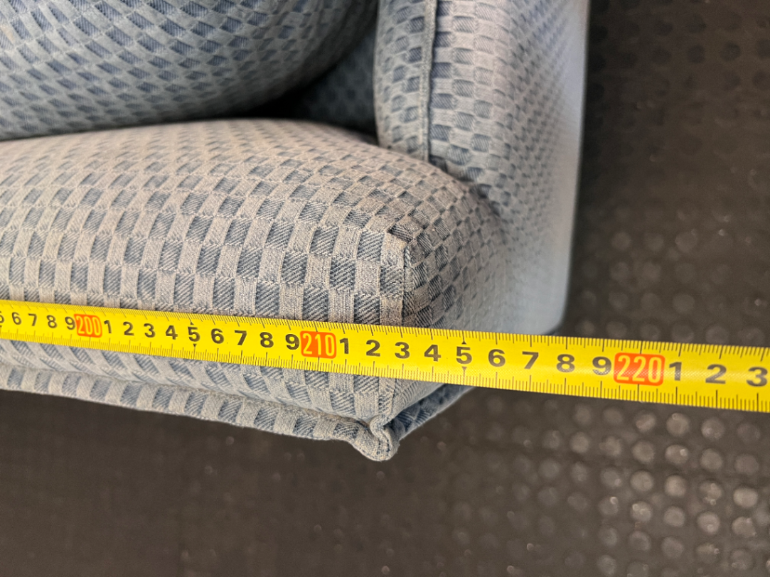 Blue Fabric 3-Seater Couch - Significant Staining on Seat - 2ndhandwarehouse.com