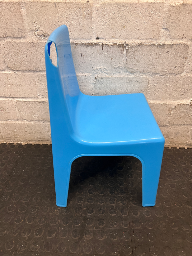 Blue Plastic Junior Chair