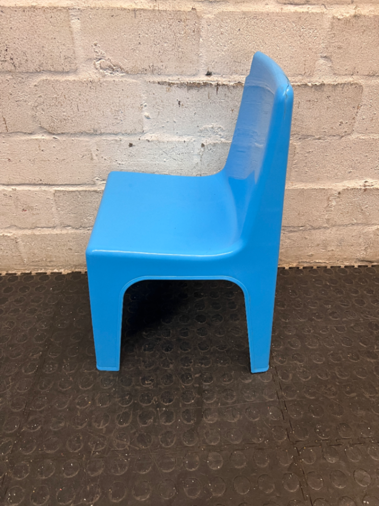 Blue Plastic Junior Chair