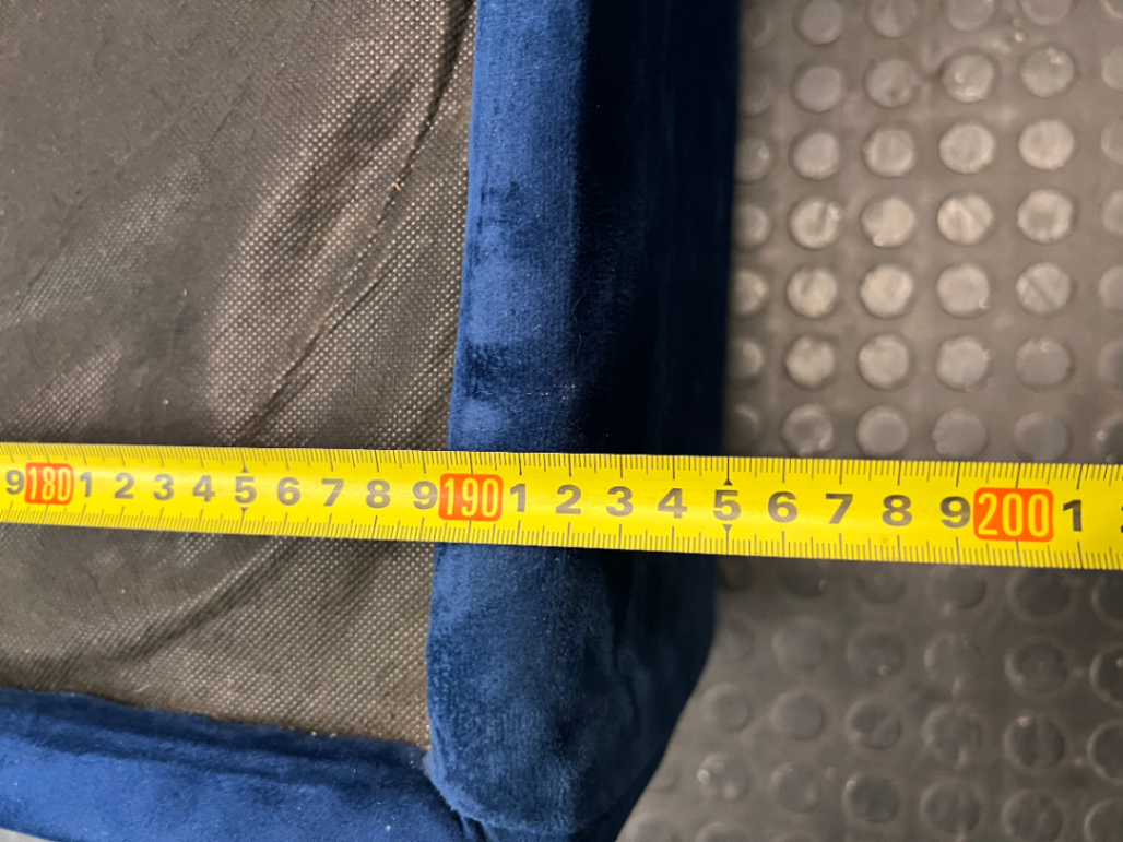 Blue Upholstered King Size Bed Base — Good Working Order