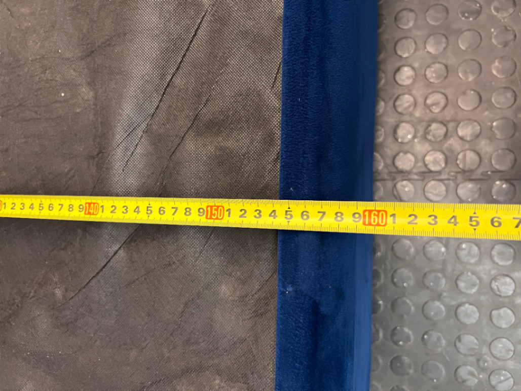 Blue Upholstered King Size Bed Base — Good Working Order