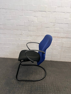 Blue and Black Visitors Armchair