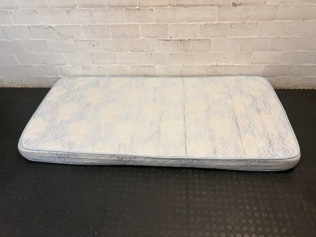 Blue and Lilac Floral Single Mattress — Good Condition - 2ndhandwarehouse.com