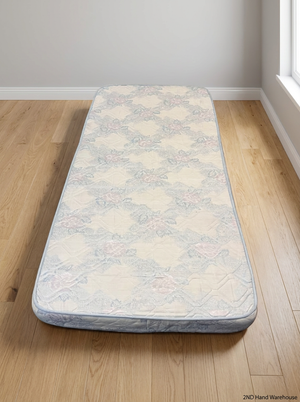 Blue and Lilac Floral Single Mattress — Good Condition - 2ndhandwarehouse.com