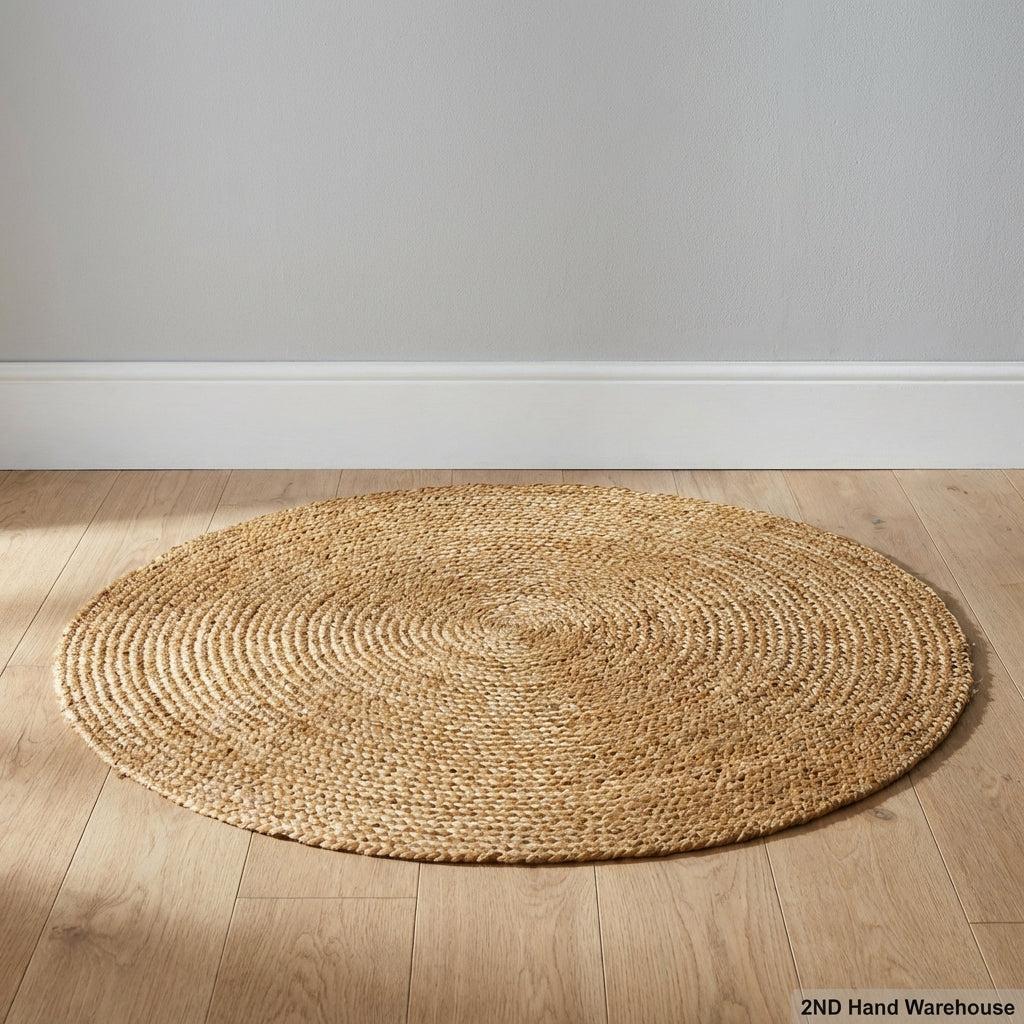 Boho Chic Natural Jute Round Rug - 2ndhandwarehouse.com