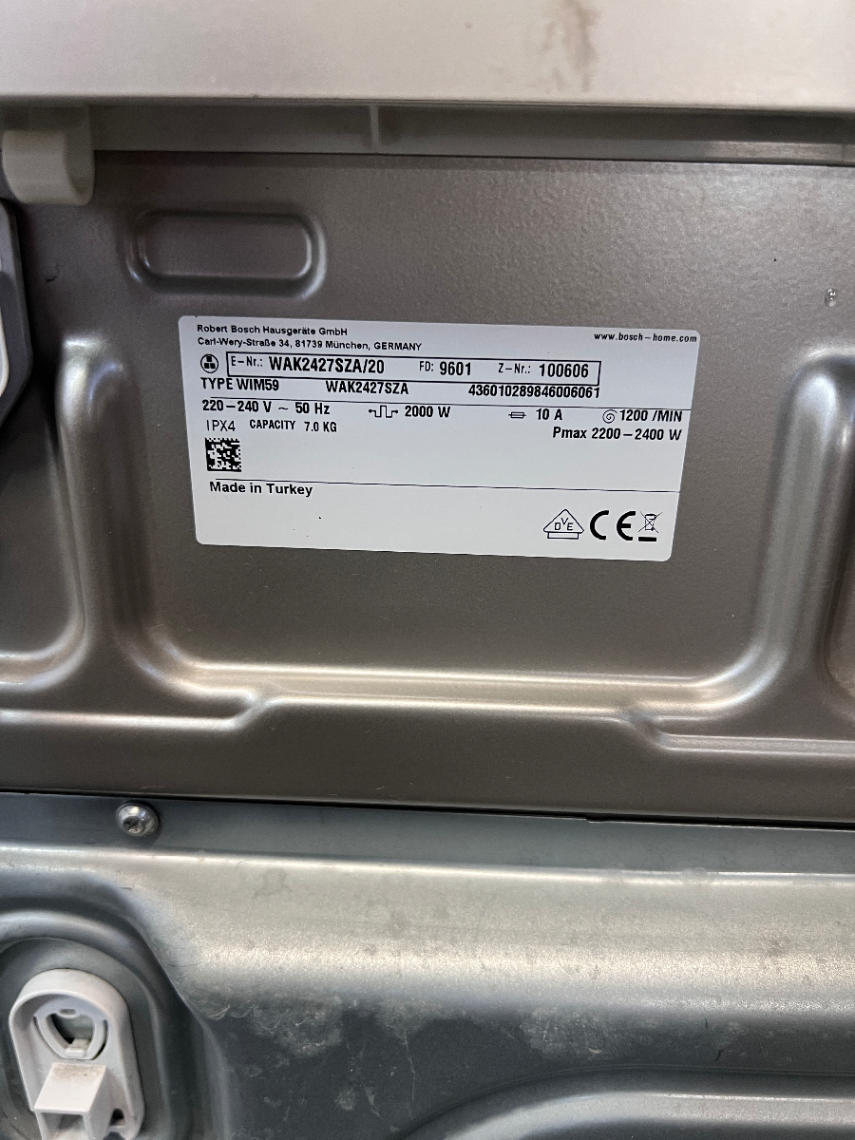 Bosch Serie 4 7kg Front Loader Washing Machine - Silver - 2ndhandwarehouse.com