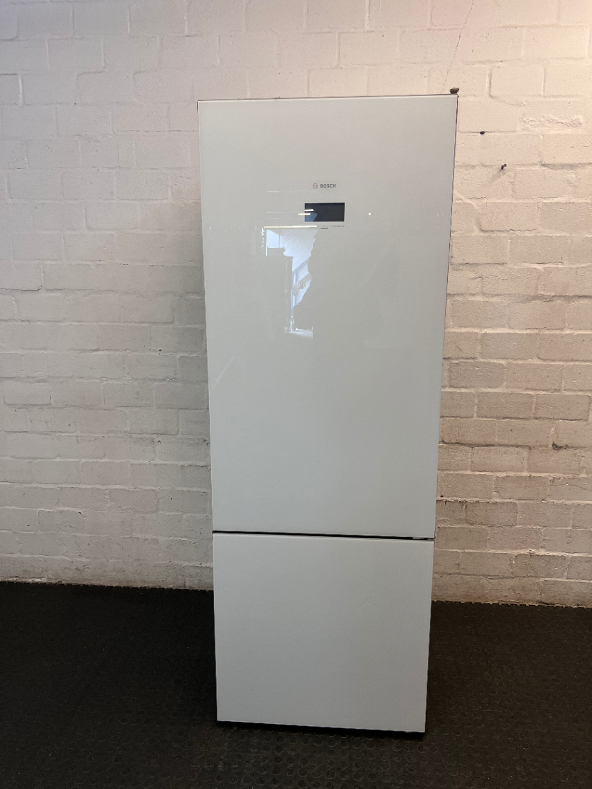 Bosch Series 6 White Glass Front Fridge-Freezer — Good Working Order