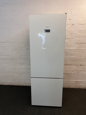Bosch Series 6 White Glass Front Fridge-Freezer — Good Working Order