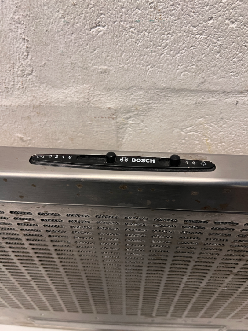 Bosch Silver Stove Extractor Fan — Good Working Order; No Plug Connected