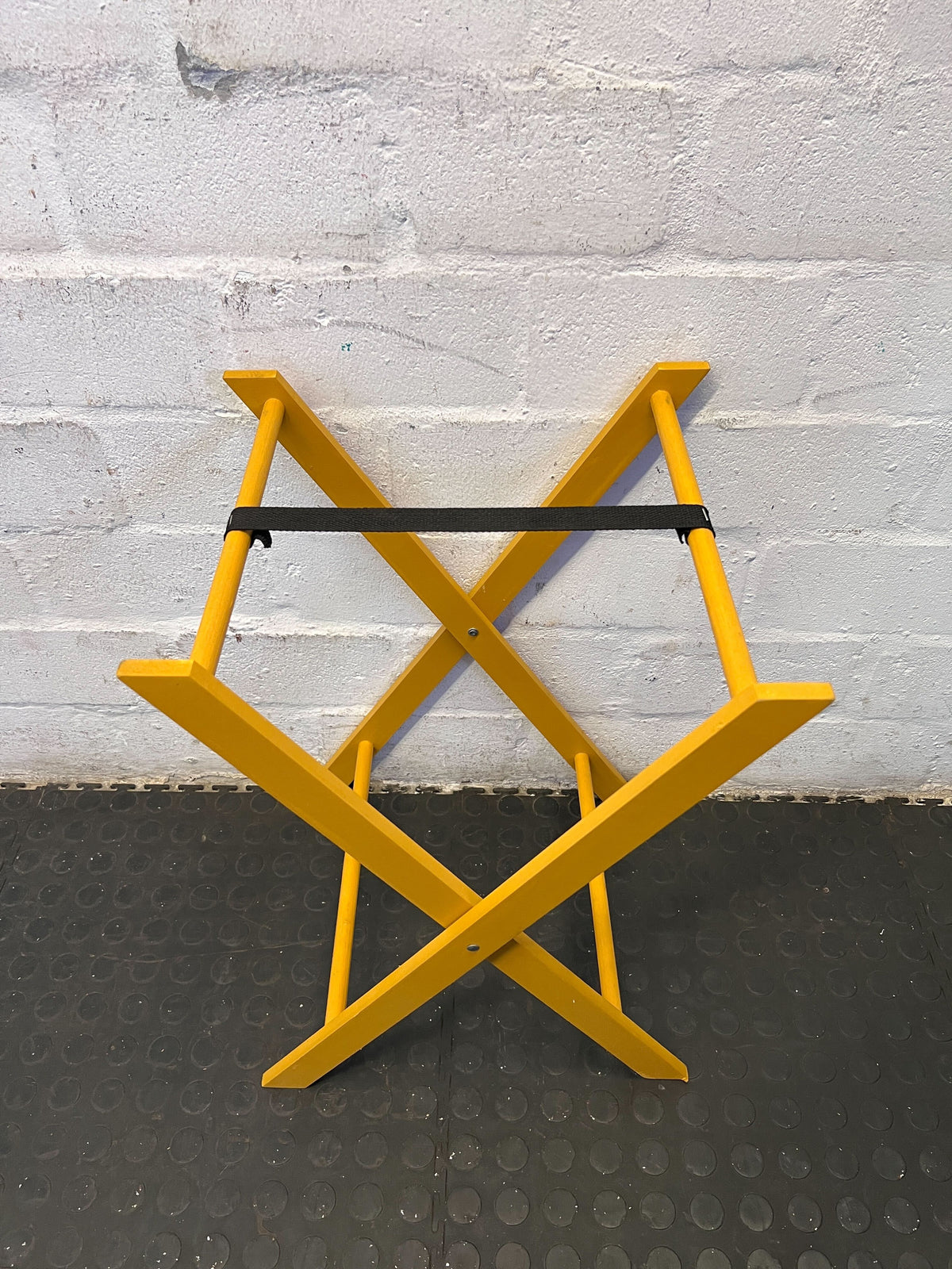 Bright Yellow Folding Stand - Stylish & Functional