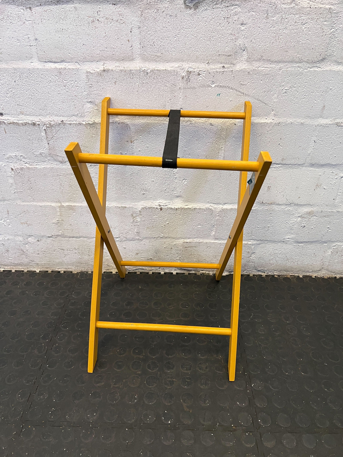 Bright Yellow Folding Stand - Stylish & Functional