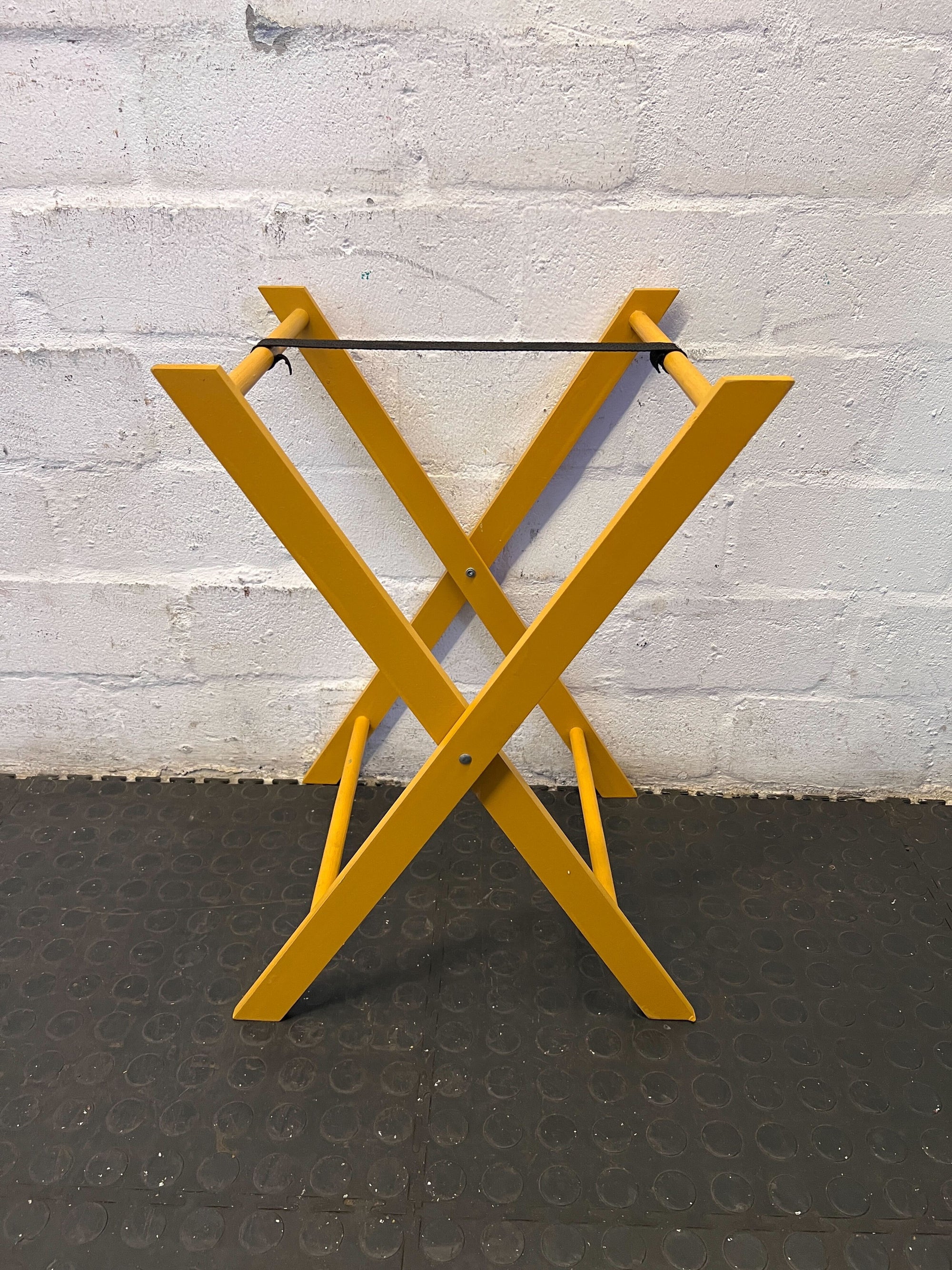 Bright Yellow Folding Stand - Stylish & Functional
