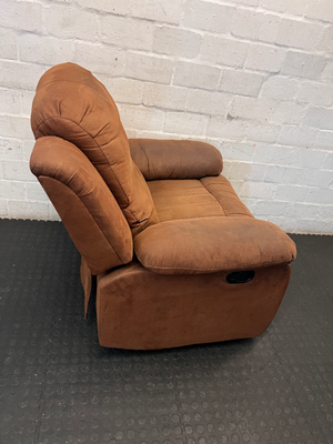 Brown Fabric 1 Seater Recliner Armchair - 2ndhandwarehouse.com