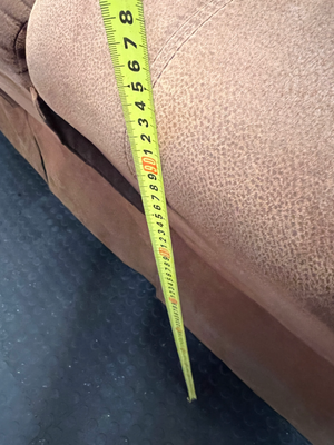Brown Fabric 3 Seater Recliner - Damaged Springs on Ends - 2ndhandwarehouse.com