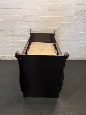Brown Sleigh Cot - Pre-loved with Minor Scuffs - 2ndhandwarehouse.com