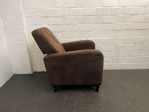 Brown Suede One Seater Couch