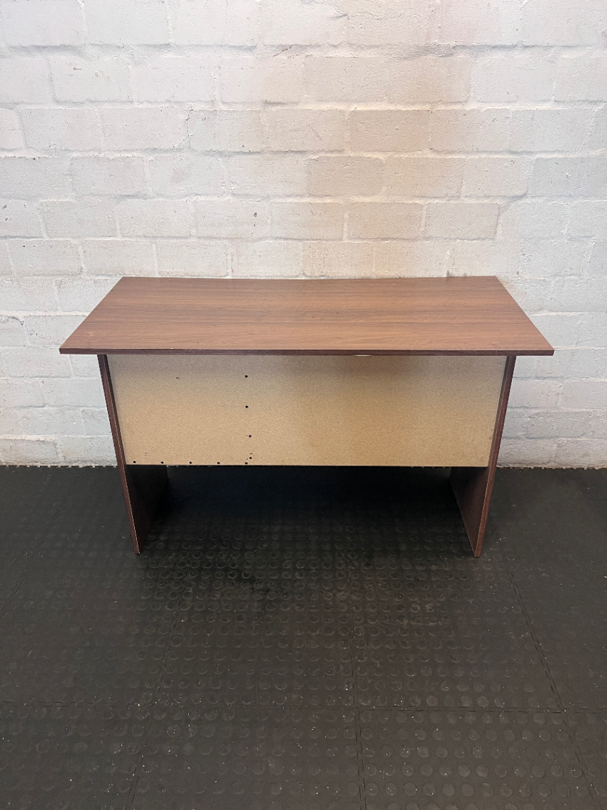 Brown Wood Two-Drawer Office Desk - Like New Condition - 2ndhandwarehouse.com