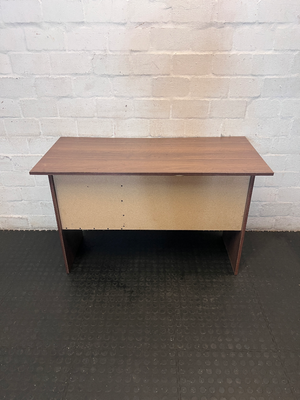 Brown Wood Two-Drawer Office Desk - Like New Condition - 2ndhandwarehouse.com