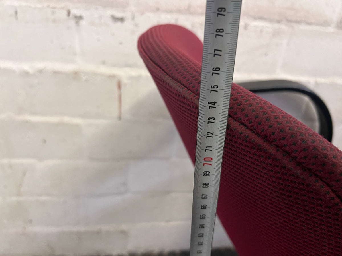 Burgandy and Black Visitors Armchair - PRICE DROP