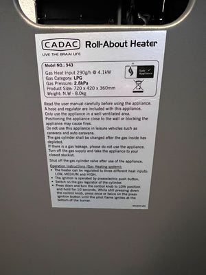 CADAC Portable Grey Gas Heater – Efficient & Compact