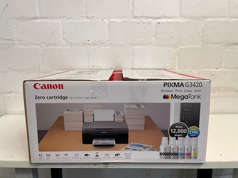 Canon Pixma G3420 Wifi All-in-One Printer - Zero Cartridge MegaTank - PRICE DROP - 2ndhandwarehouse.com
