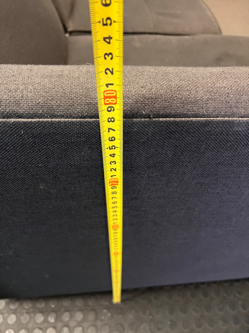 Charcoal Black L-Shape Couch - Fairly Used, Needs Cleaning - 2ndhandwarehouse.com