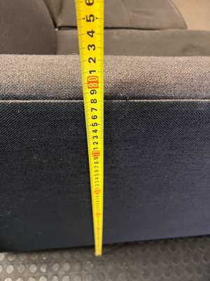 Charcoal Black L-Shape Couch - Fairly Used, Needs Cleaning - 2ndhandwarehouse.com