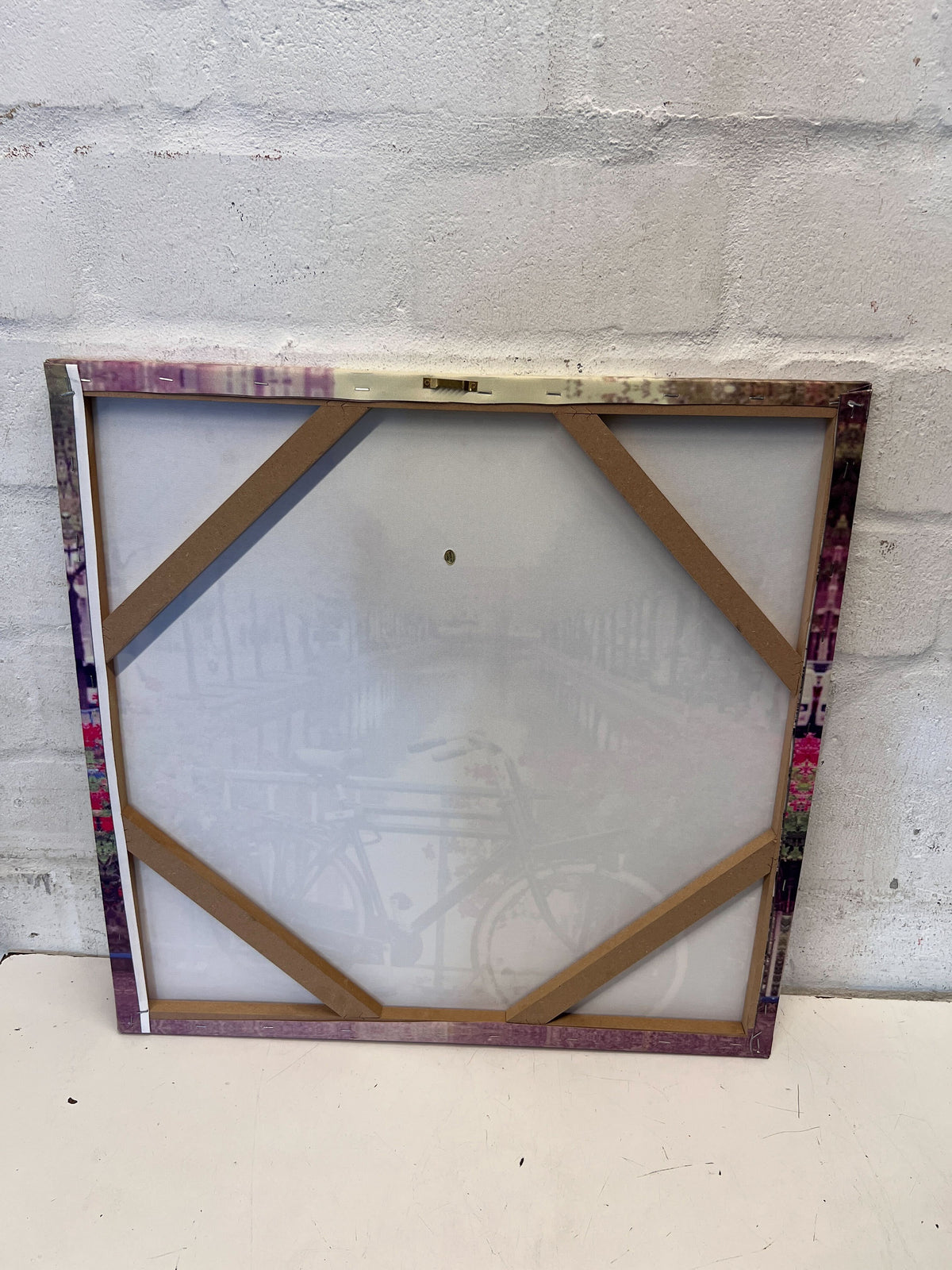 Charming Canal Bicycle Canvas Art - Vintage Cityscape Wall Decor - 2ndhandwarehouse.com