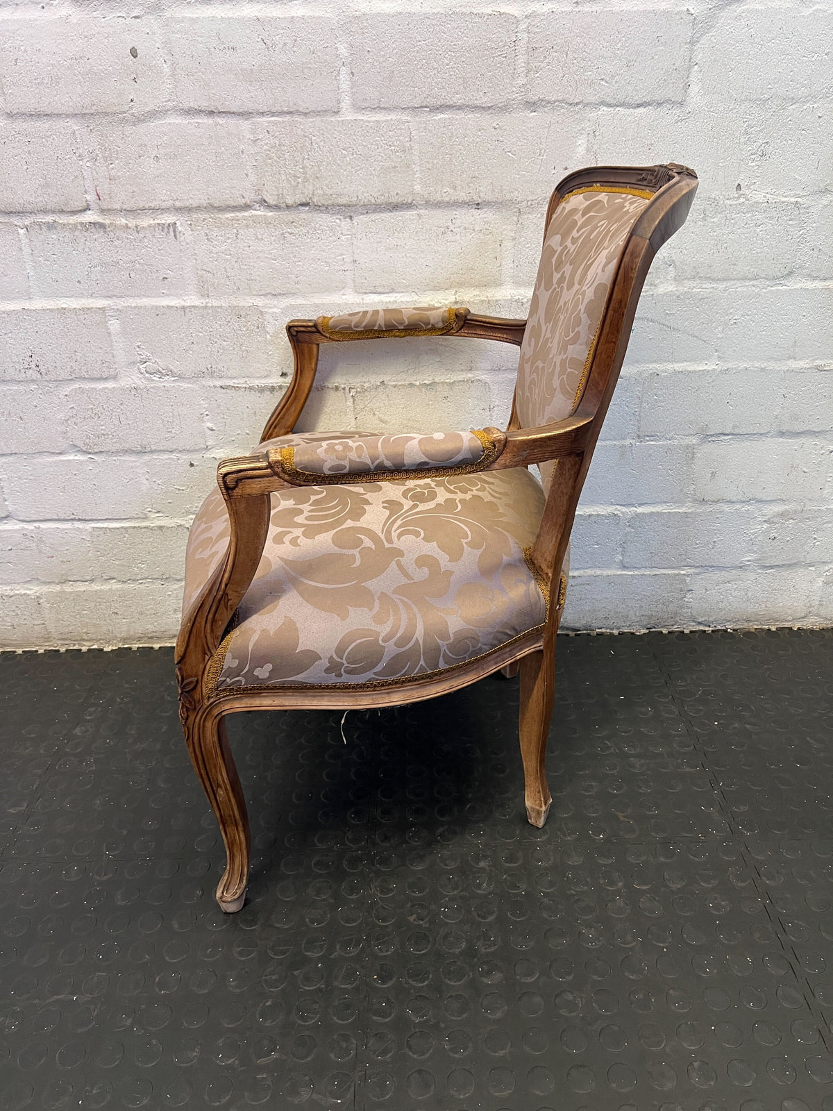 Charming French Provincial Style Armchair - Vintage Upholstery
