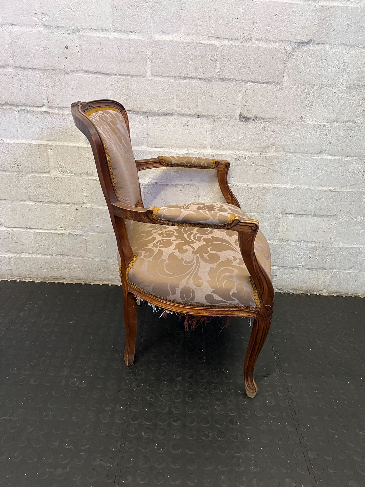 Charming French Provincial Style Armchair - Vintage Upholstery