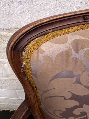 Charming French Provincial Style Armchair - Vintage Upholstery