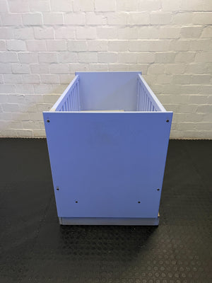 Charming Purple Baby Crib with Storage Drawers – Minor Scuffs