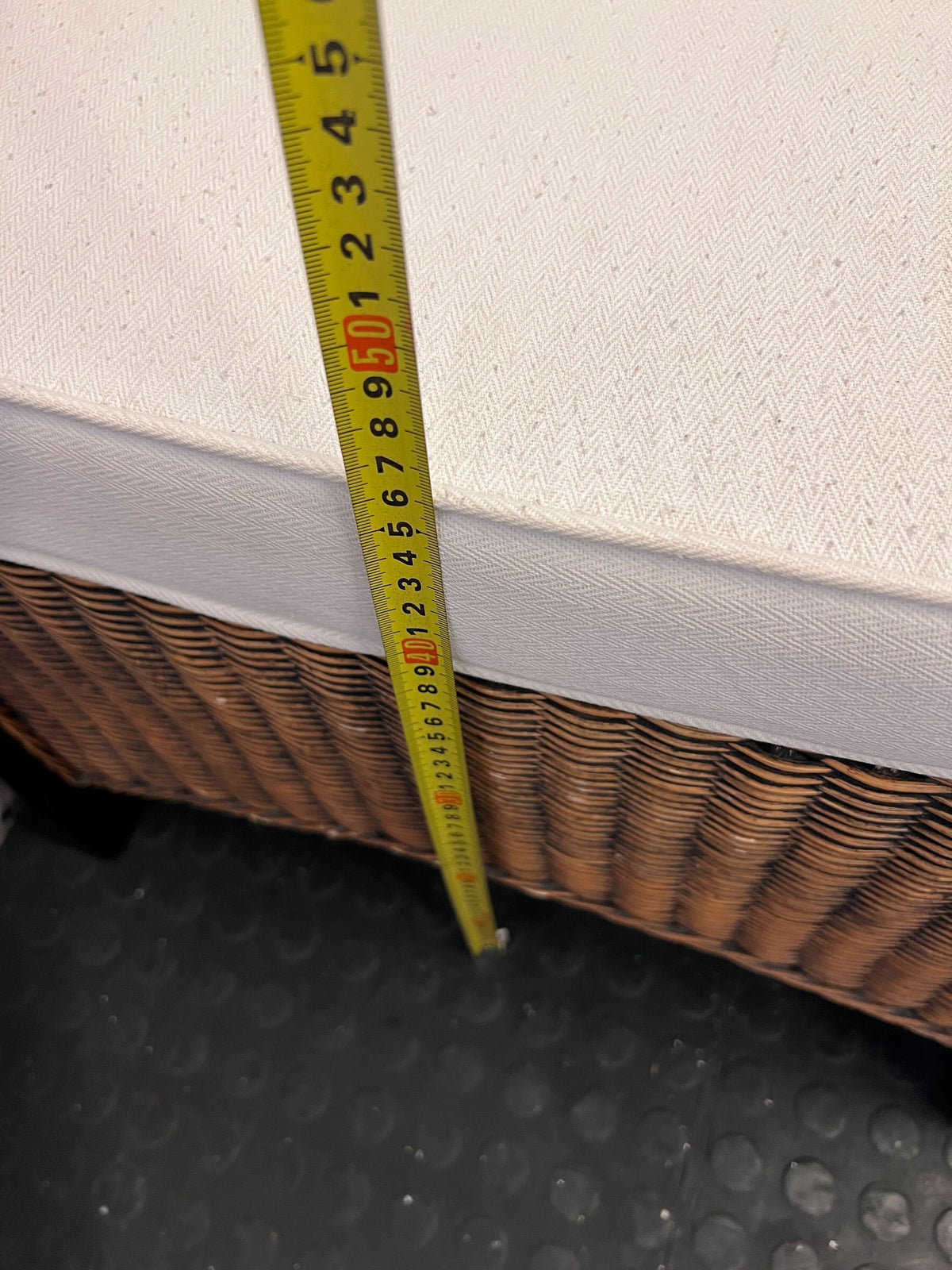 Charming Rattan & Wood Accent Armchair with Cushion - 2ndhandwarehouse.com