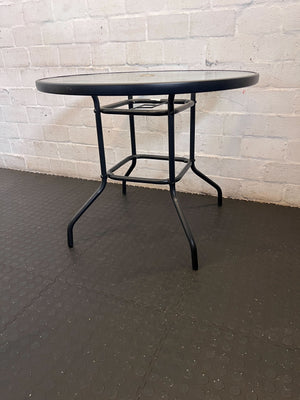 Charming Round Glass Top Outdoor Table