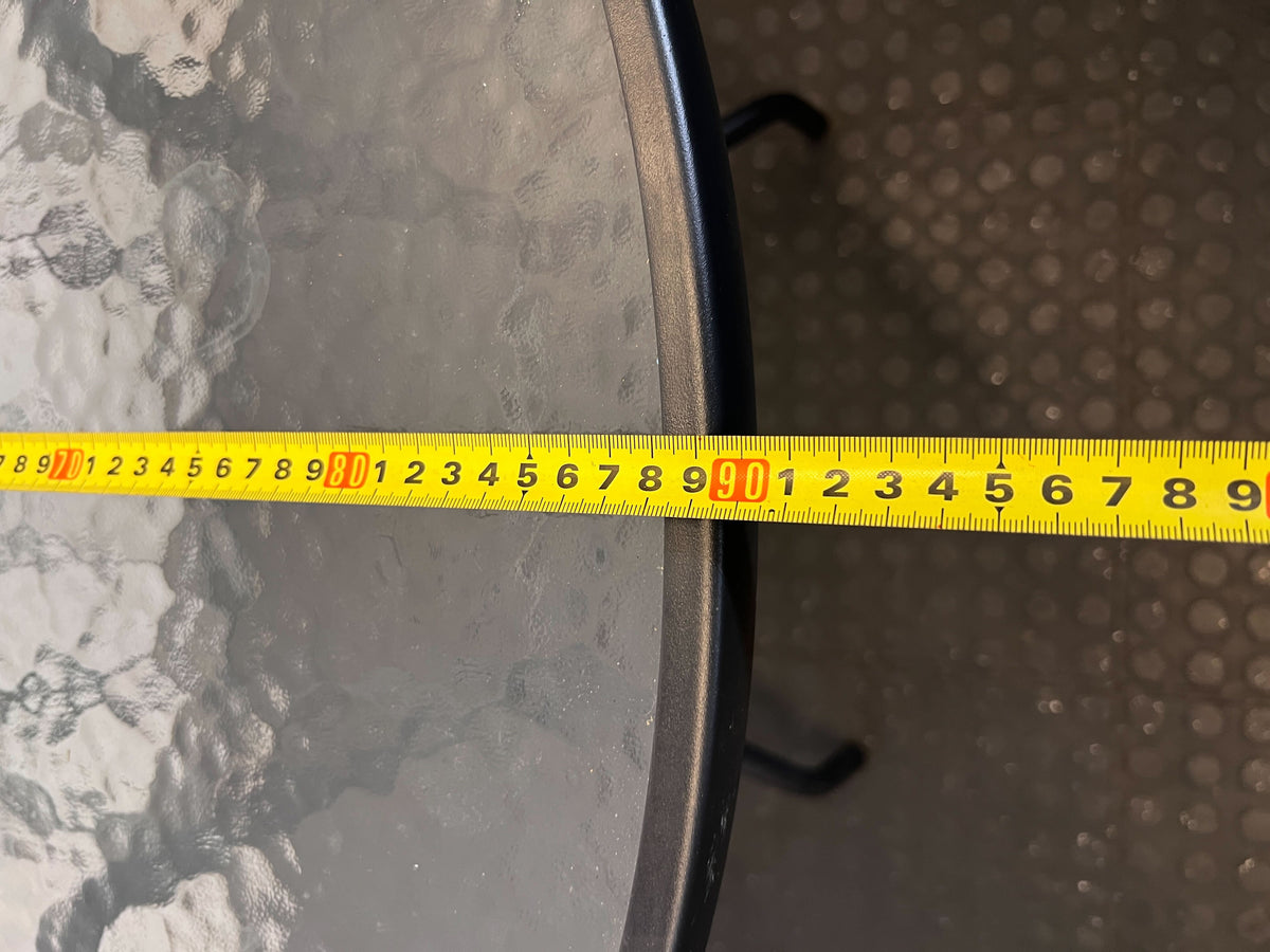 Charming Round Glass Top Outdoor Table