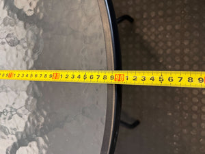 Charming Round Glass Top Outdoor Table