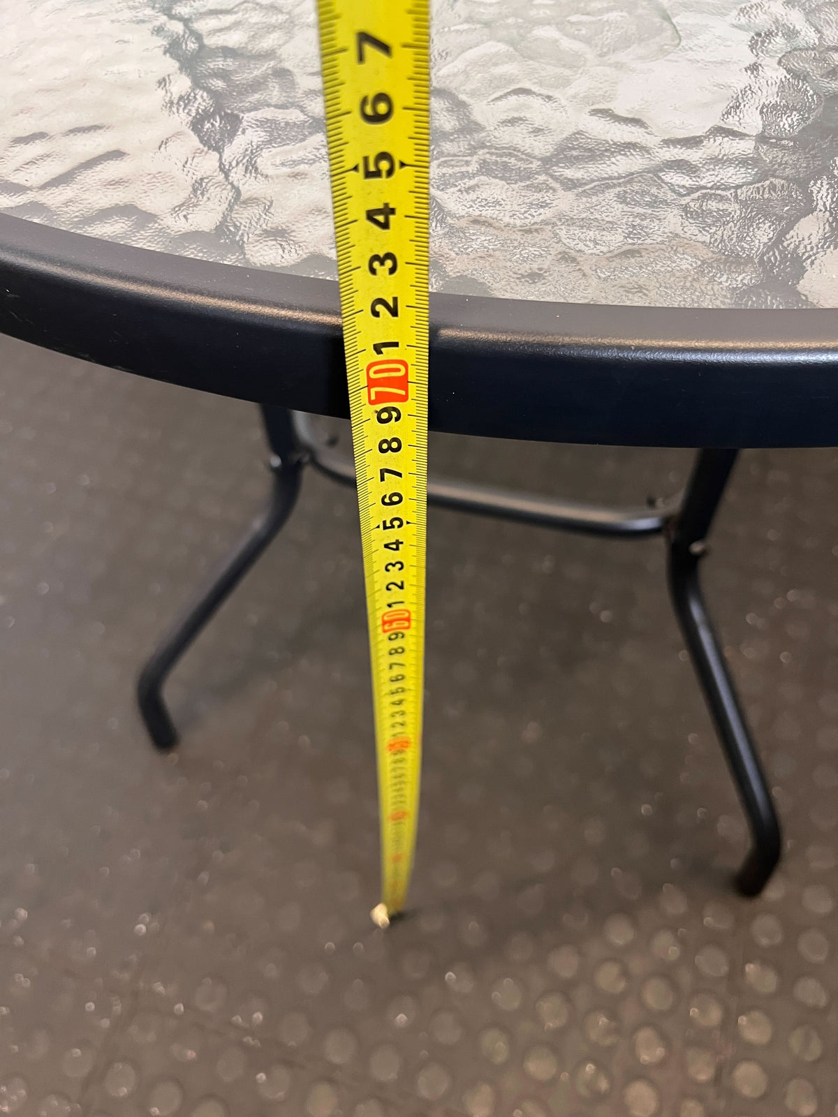 Charming Round Glass Top Outdoor Table