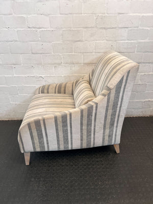 Charming Striped Armchair with Lumbar Cushion