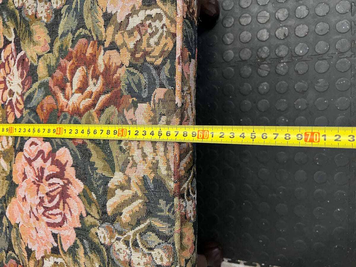 Charming Vintage Floral Armchair with Wooden Frame - REDUCED