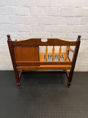 Charming Vintage Mahogany Bench with Storage, Minor Wear
