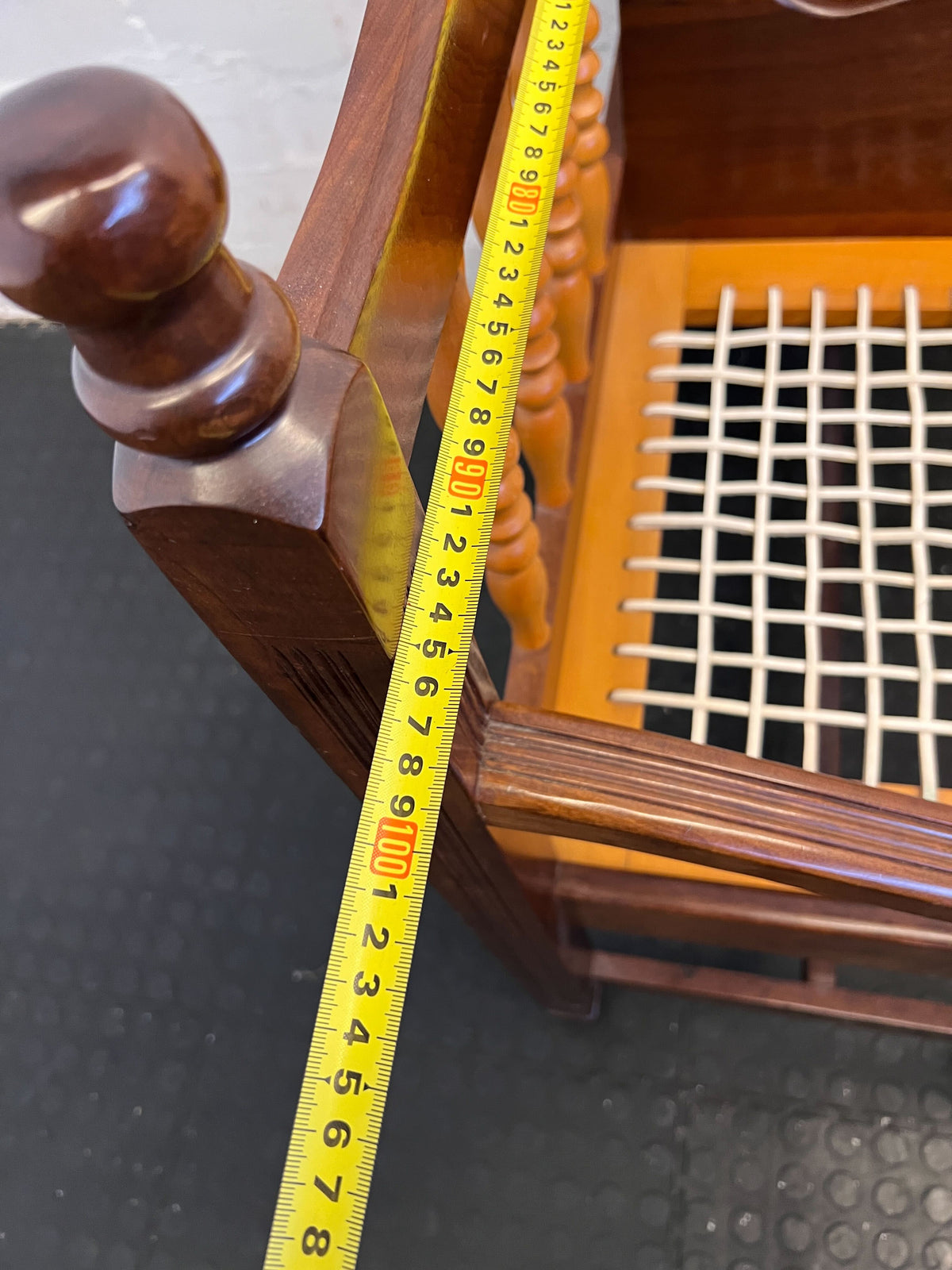 Charming Vintage Mahogany Bench with Storage, Minor Wear