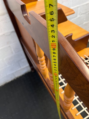 Charming Vintage Mahogany Bench with Storage, Minor Wear