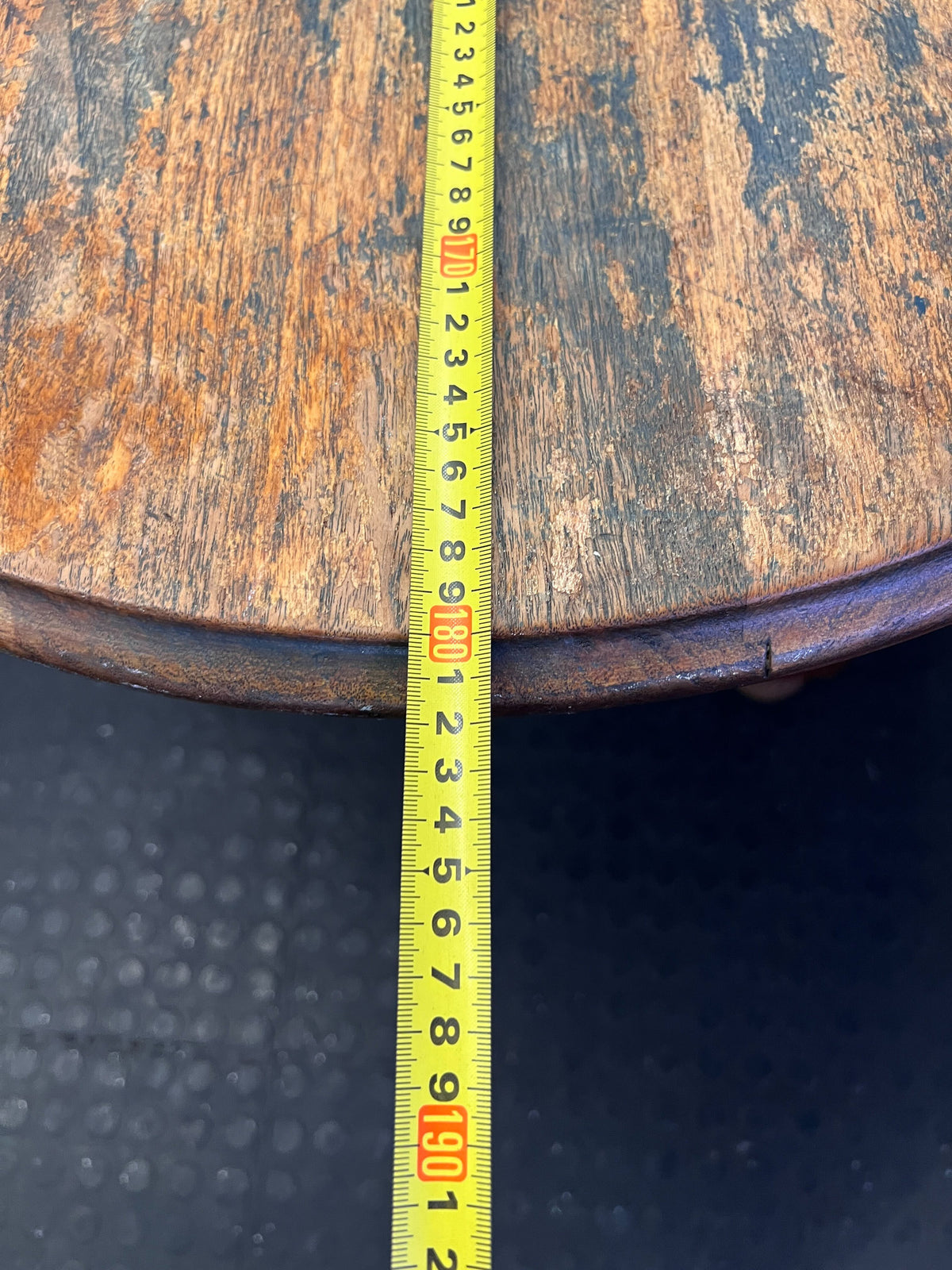 Charming Vintage Oval Wooden Dining Table- Some scratches an fading on the top of table
