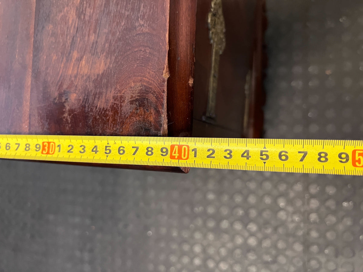 Charming Vintage Wooden Side Cabinet with Ornate Brass Hardware