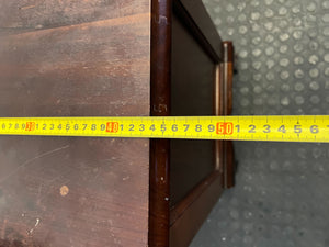 Charming Vintage Wooden Side Cabinet with Ornate Brass Hardware