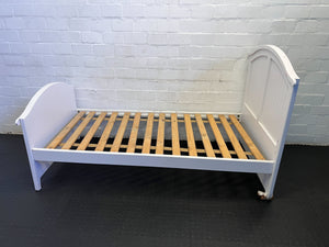 Charming White Wooden Single Bed Frame with Minimal Wear - REDUCED