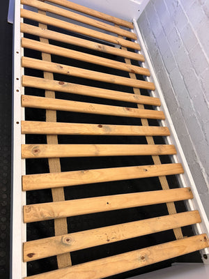 Charming White Wooden Single Bed Frame with Minimal Wear - REDUCED