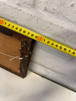 Charming Framed Landscape Painting in Rustic Wooden Frame - 2ndhandwarehouse.com