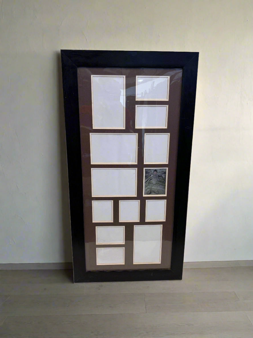 Chic Black Multi-Photo Frame for Home Decor – Minor Scratches