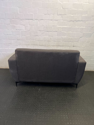 Chic Charcoal Grey 2-Seater Sofa with Button Tufting